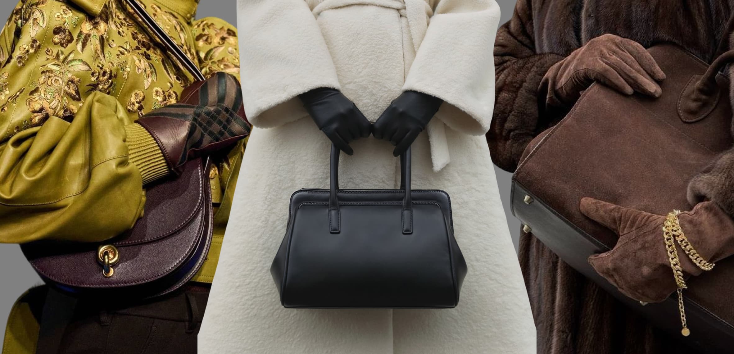 Сумка и перчатки: как подружить цвет и фактуры зимой