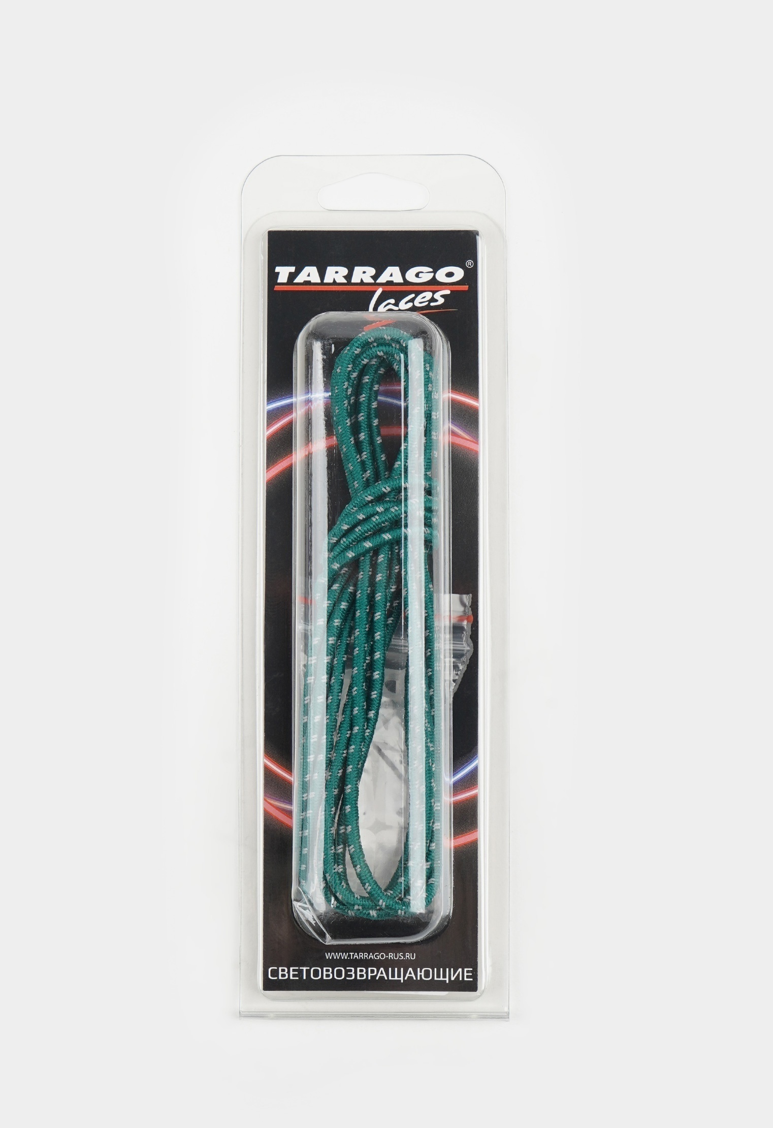 Шнурки для обуви 20-8913 TARRAGO - Шнурки регулируемые эластичные светоотражающие 100см. (зелено-серый)