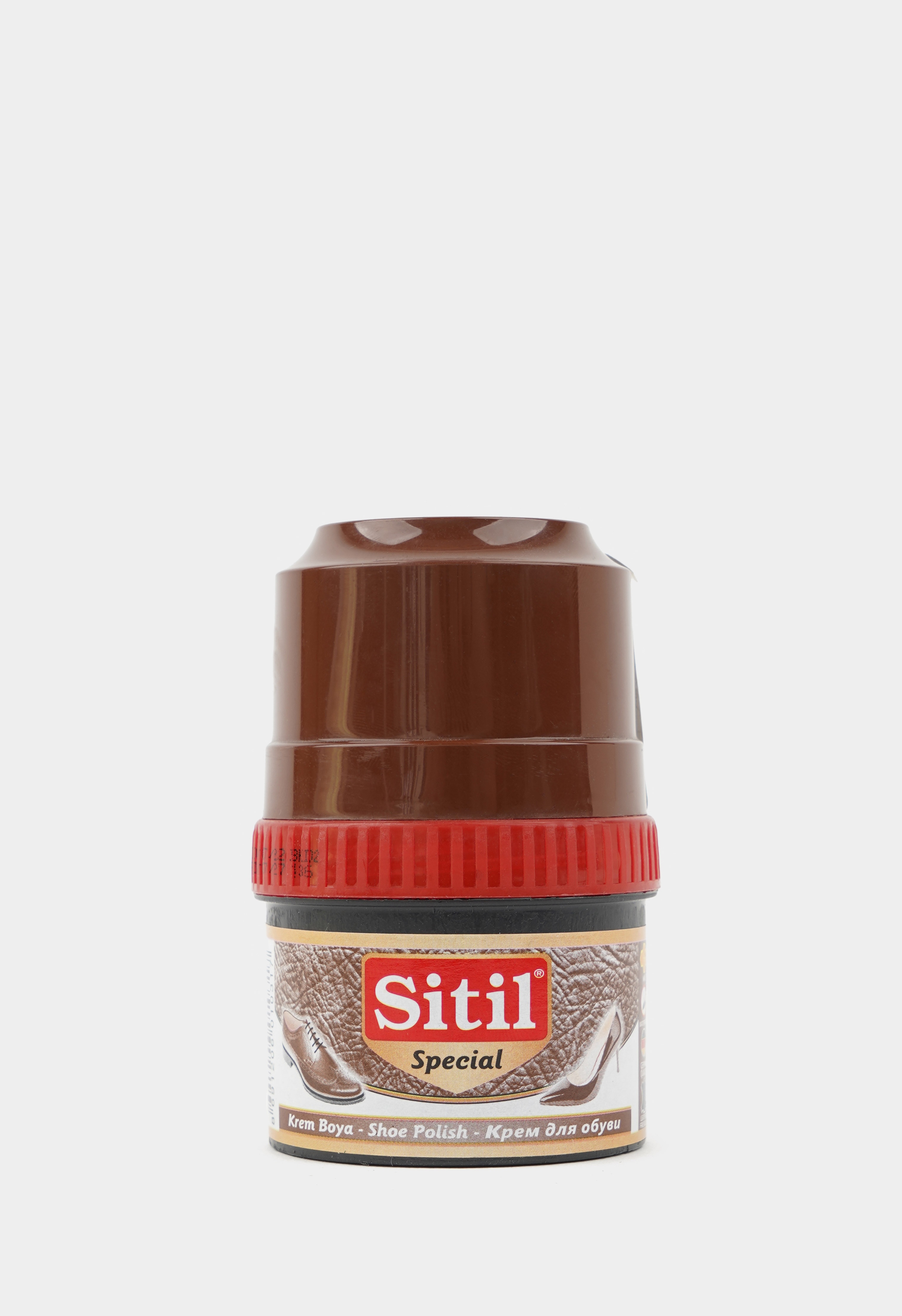 20-1480П Shoe Polish 60 ml, /темно-коричневый/, крем-блеск для обуви, Sitil