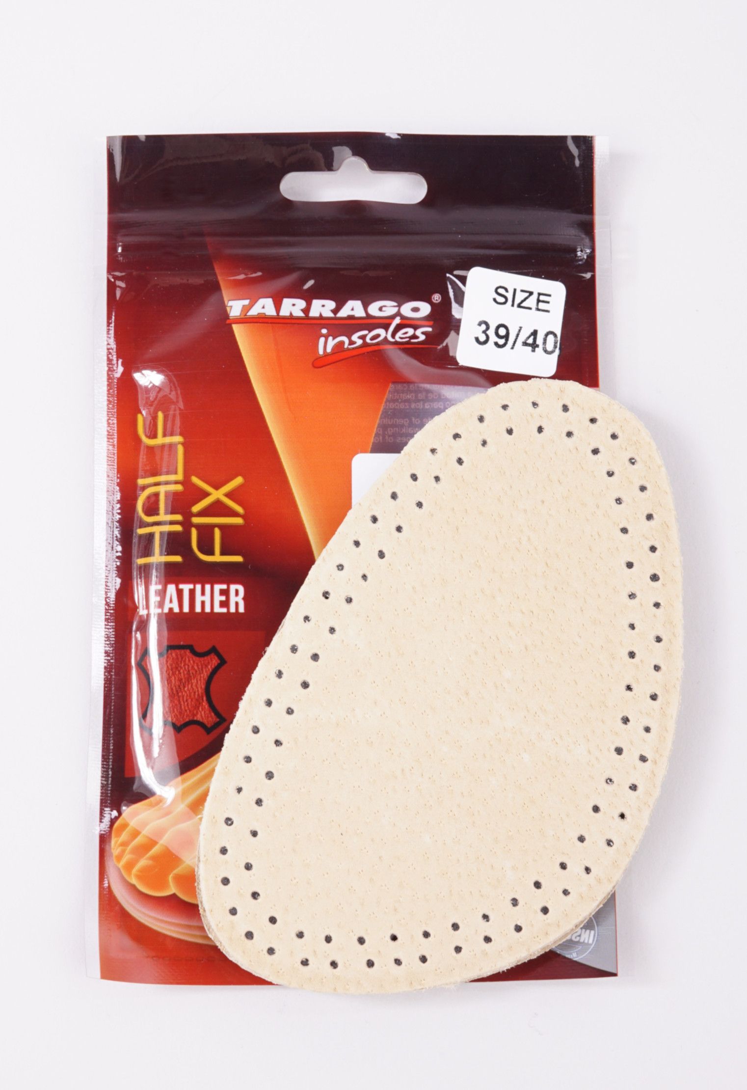 Уход за обувью 20-1114 TARRAGO Полустельки HALF FIX, натуральная кожа 39/40р бархотка для полировки обуви tarrago кожа