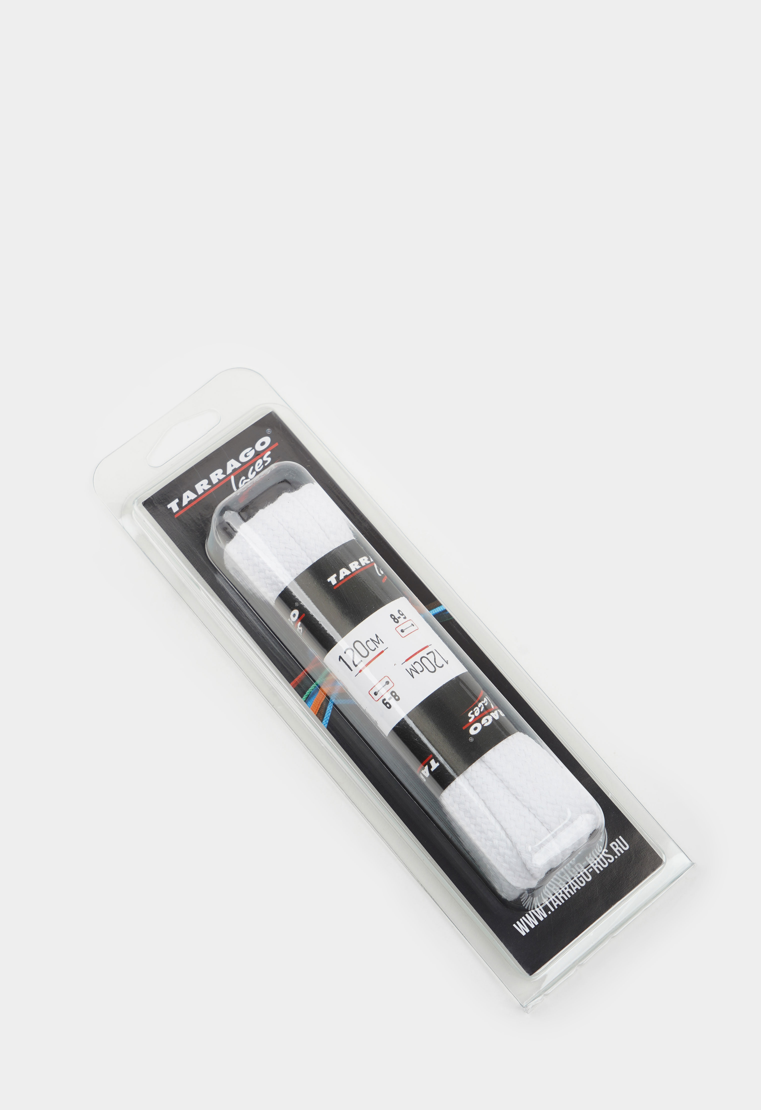 22-0112П TARRAGO - Шнурки 120см. Плоск. Х/Б (белый) (Подарок)