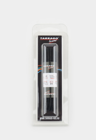 22-0114П TARRAGO - Шнурки 120см. Круг.Тонк. Х/Б с пропит. (черный) (Подарок)