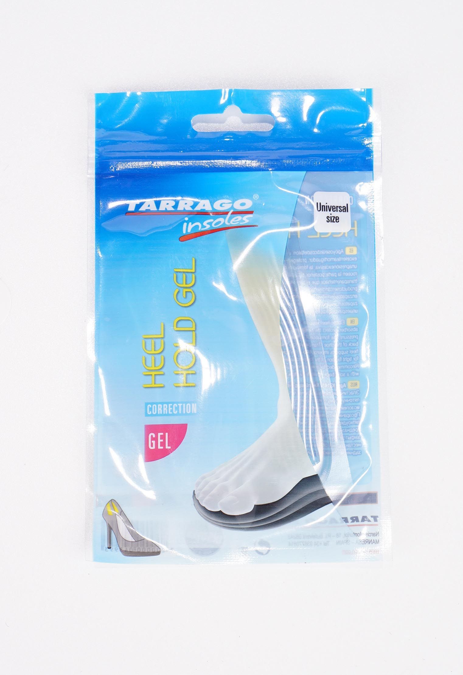 Уход за обувью 20-1168 TARRAGO Пяткоудерживатели гелевые HEEL HOLD GEL подпяточник гелевый tarrago heel soft gel женский 2 шт