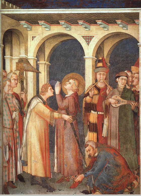 «Посвящение св. Мартина в рыцари» Симоне Мартини